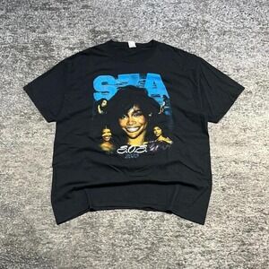 SZA SOS Tour T Shirt Mens XL Black Double Sided Music Concert